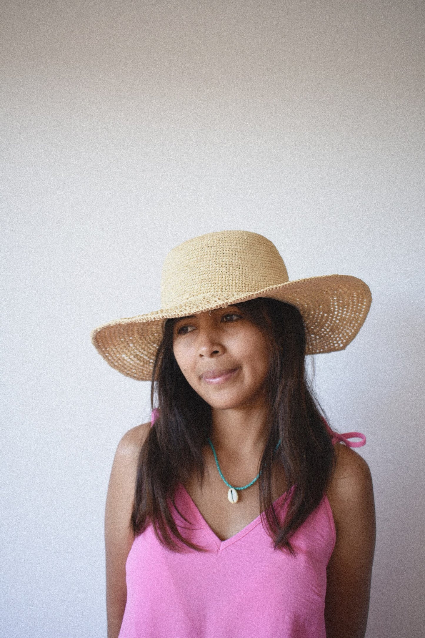 Kapelusz ONY ażurowy naturalny kapelusz na lato z rafii