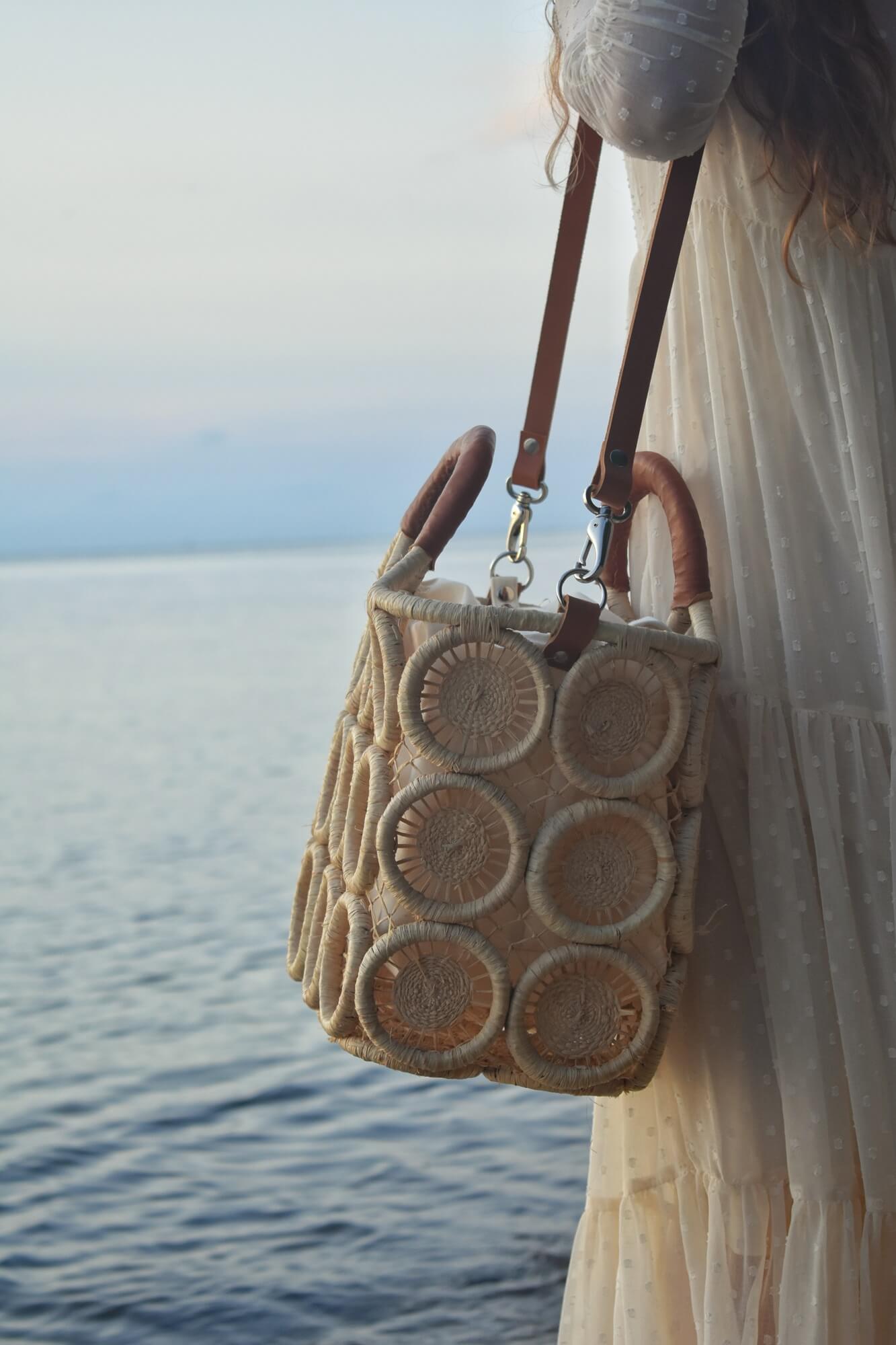 FENSOA 2.0 koszyk wakacyjny naturalny pleciony torebka boho na plażę