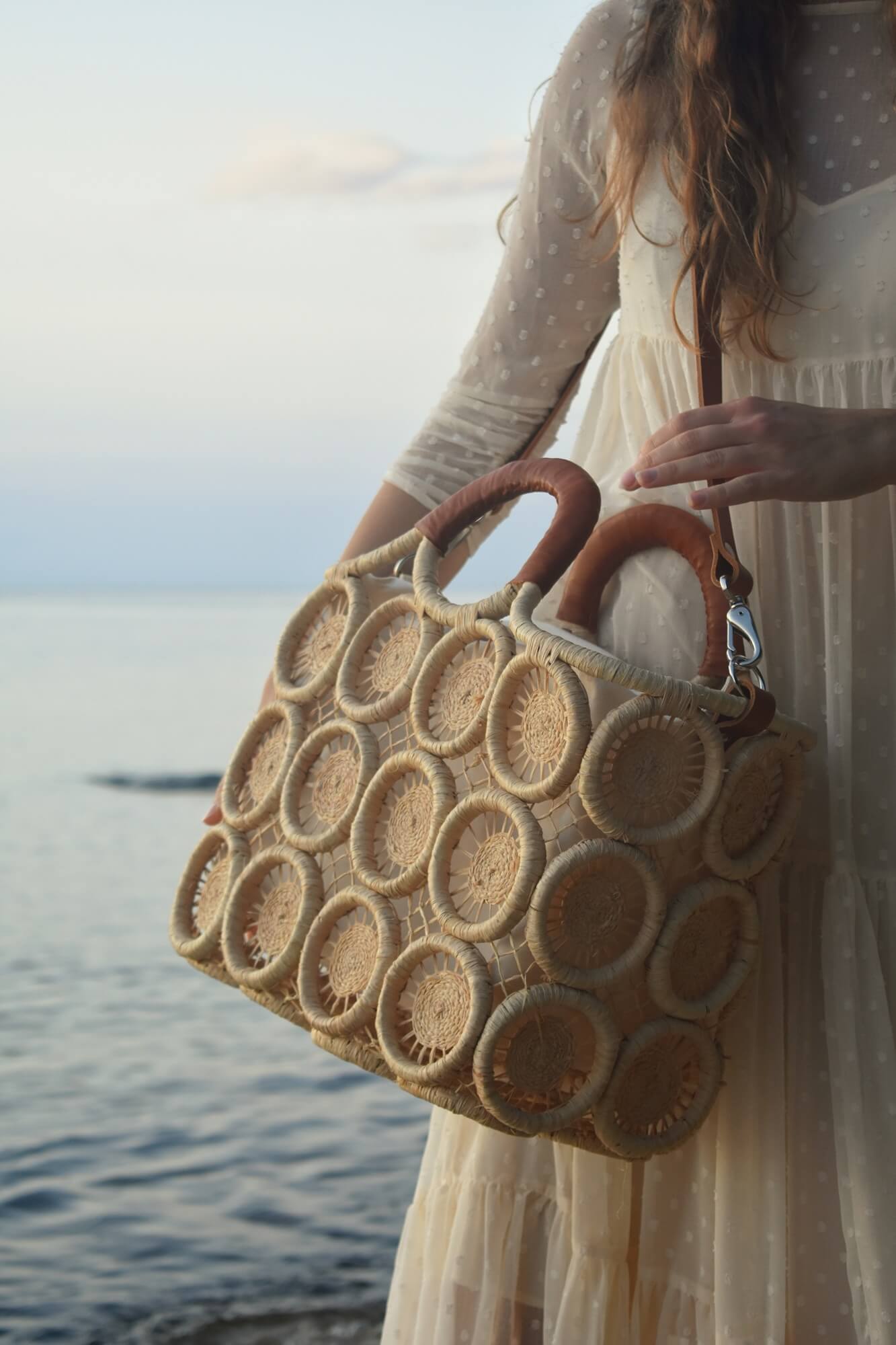 FENSOA 2.0 koszyk wakacyjny naturalny pleciony torebka boho na plażę