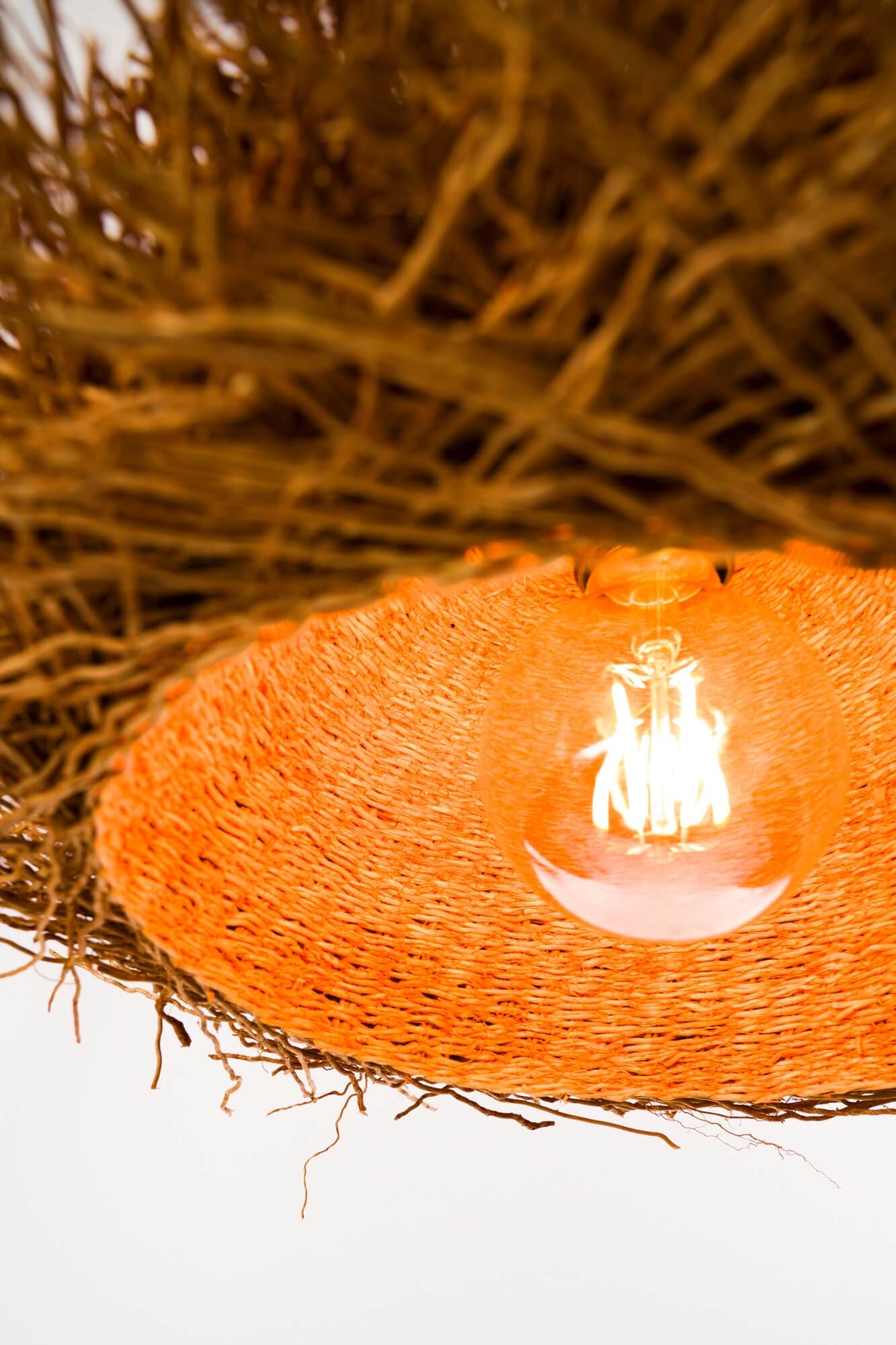 Klosz, który pachnie HADAR naturalny wiszący abażur do lampy z wetiwerii 50cm