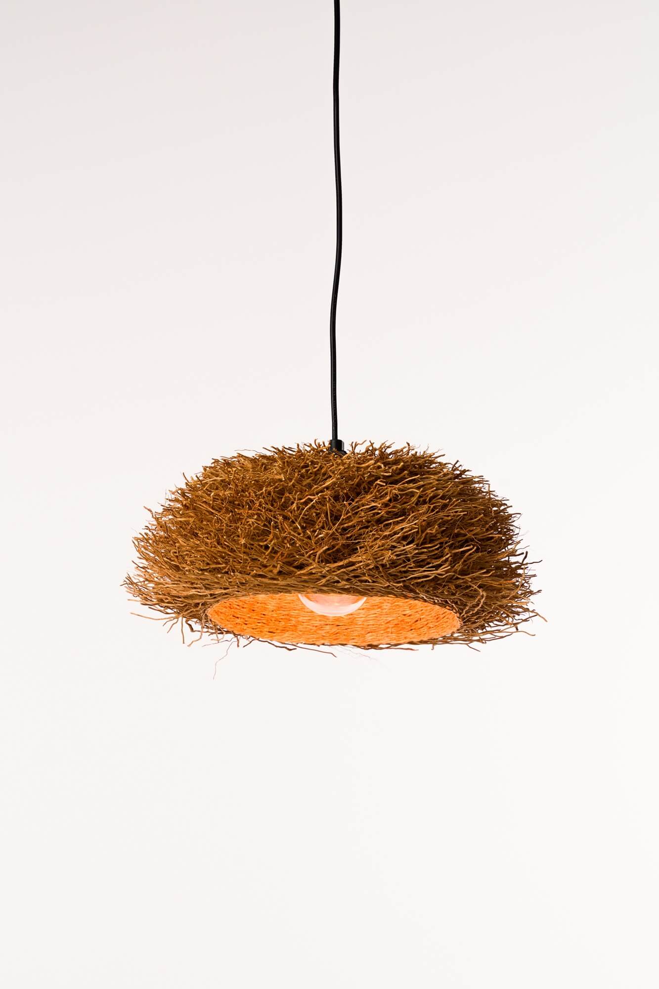 Klosz, który pachnie LUNA naturalny wiszący abażur z korzeni wetiwerii 36cm