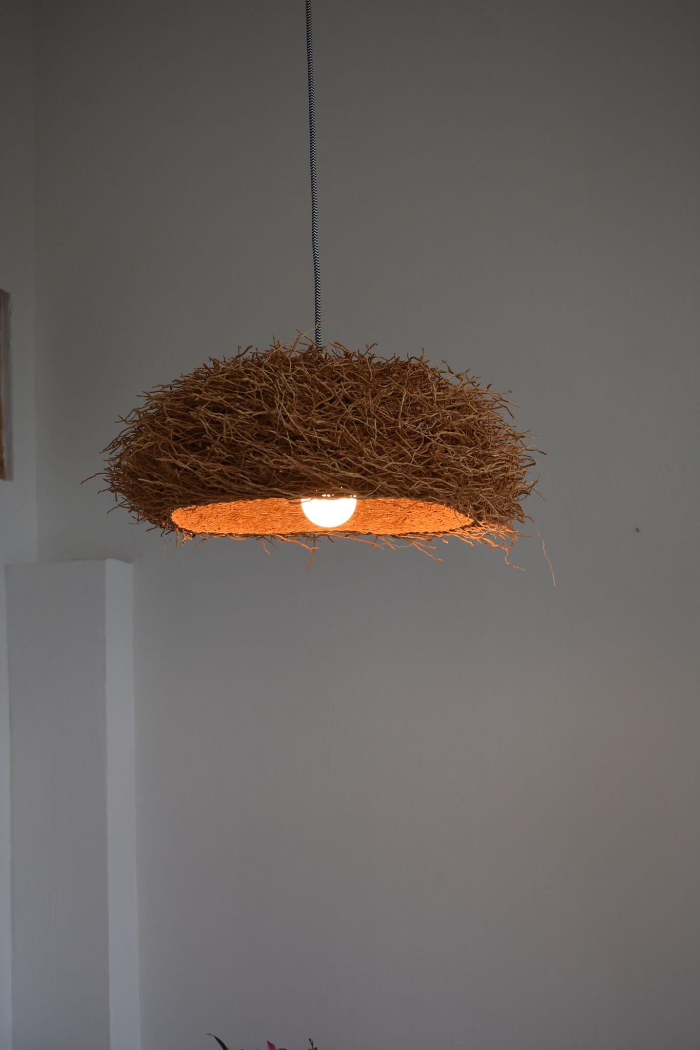 Klosz, który pachnie HADAR naturalny wiszący abażur do lampy z wetiwerii 50cm