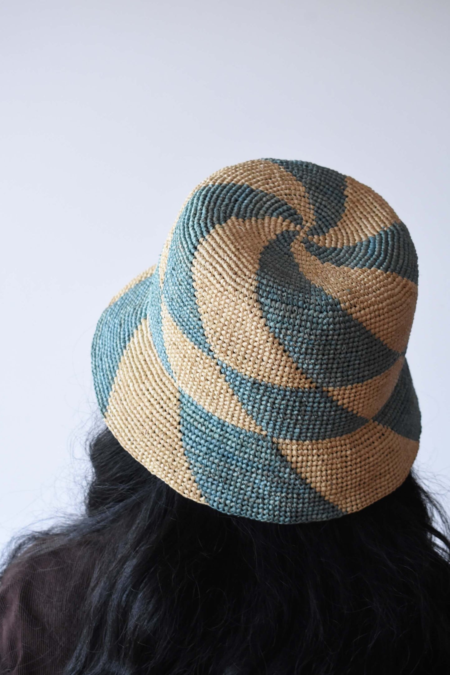 Kapelusz SEA niebieski bucket, wzorzysty, surferski