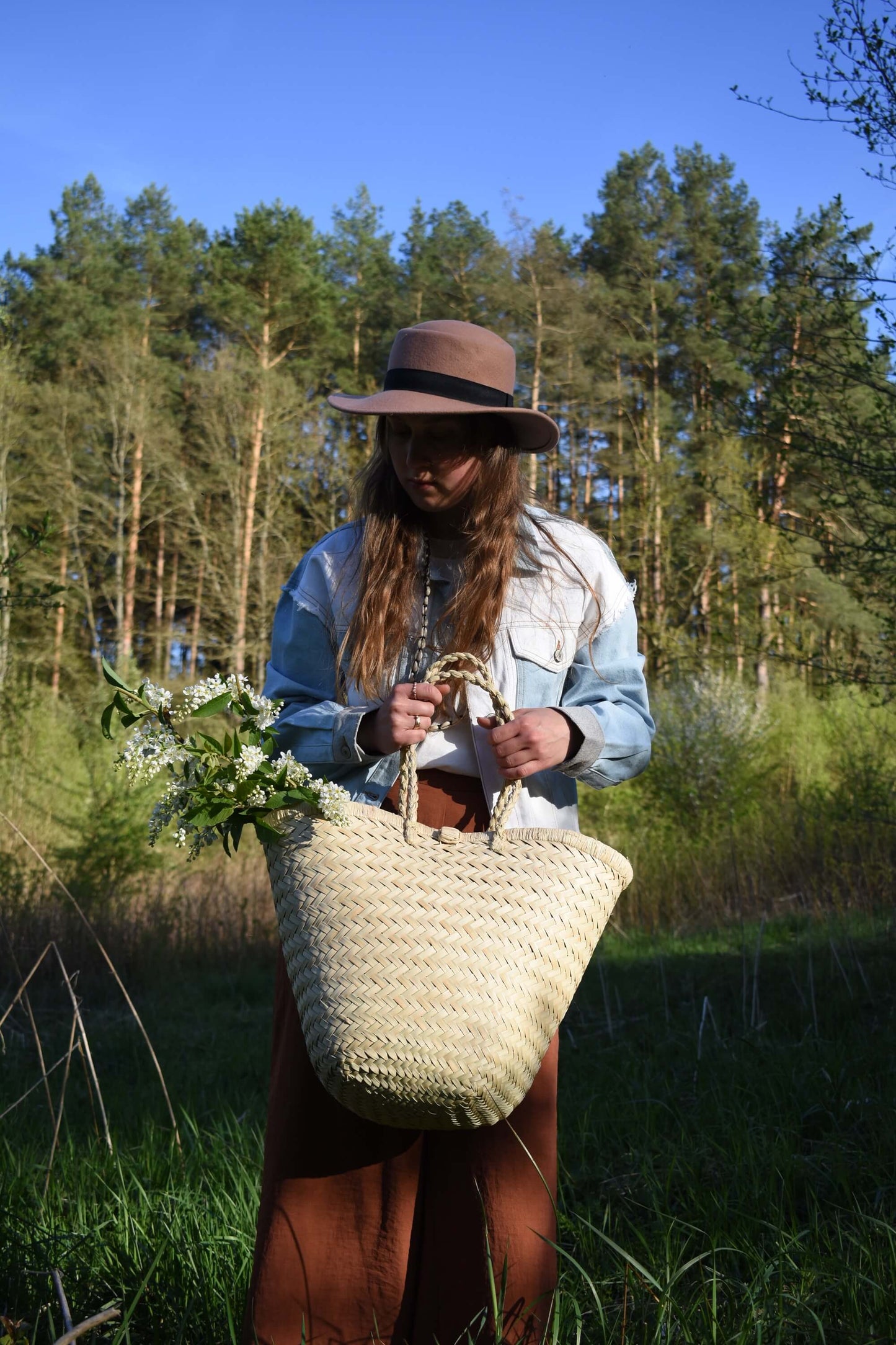 Torebka FALY naturalna, pleciona, boho