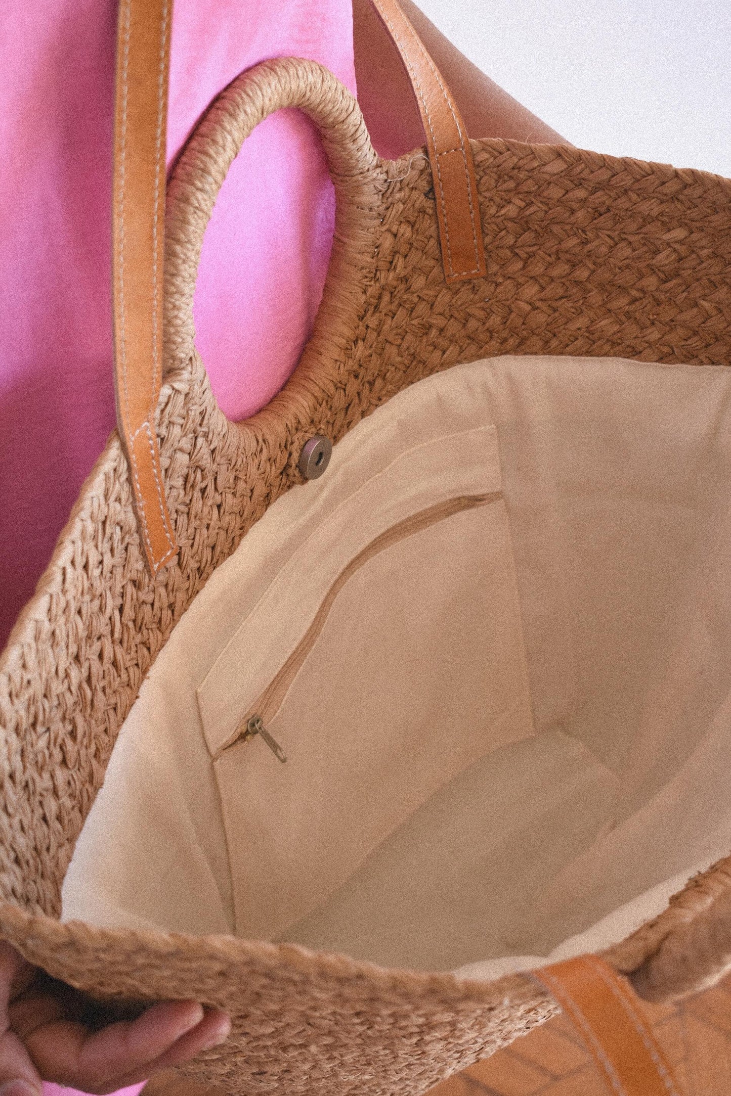 VOAHARY torebka naturalna wakacyjna pleciona z rafii koszyk boho na plażę