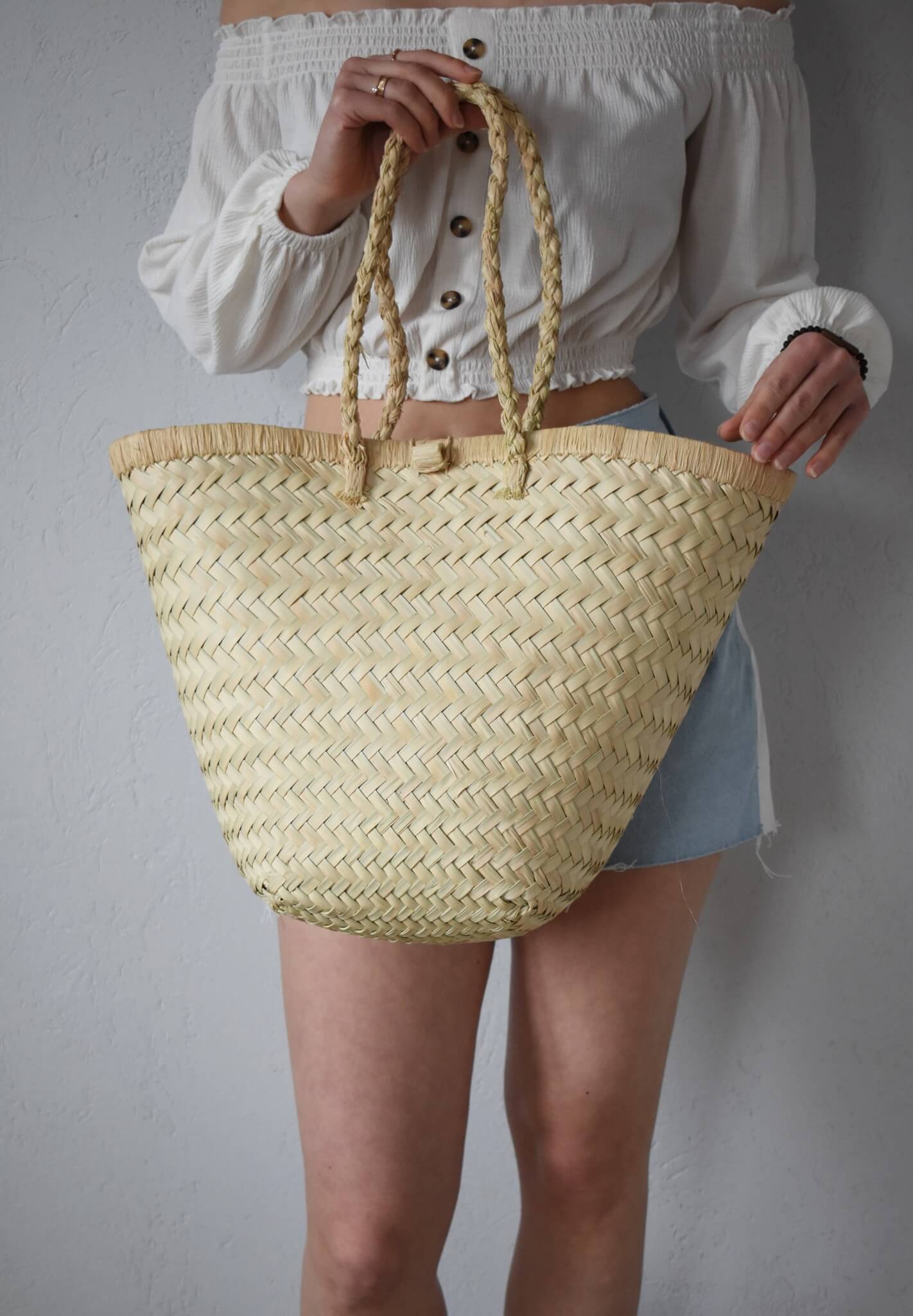 Torebka FALY naturalna, pleciona, boho