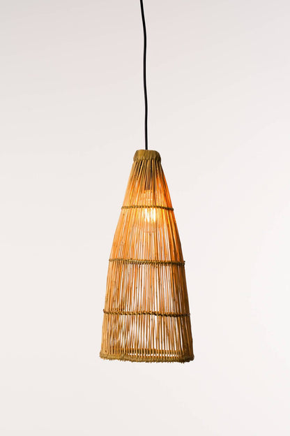 Klosz ADARA naturalny wiszący klosz do lampy bambusowy, boho, japandi 20cmx40cm