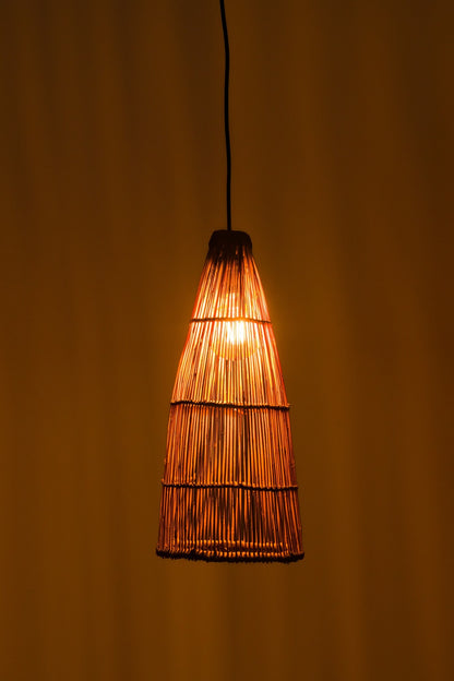 Klosz ADARA naturalny wiszący klosz do lampy bambusowy, boho, japandi 20cmx40cm