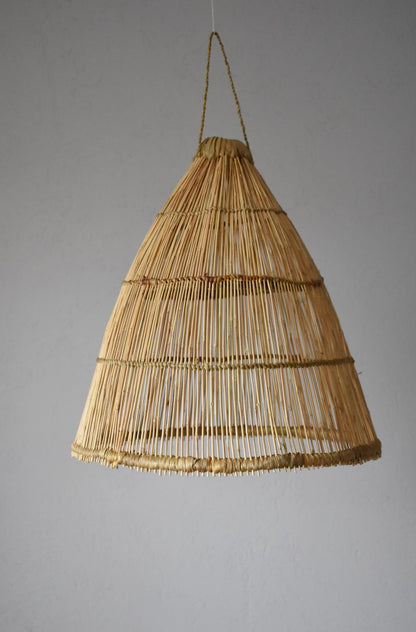 Klosz TIAKI naturalnay wiszący bambusowy abażur do lampy, boho, japandi 40cmx45cm