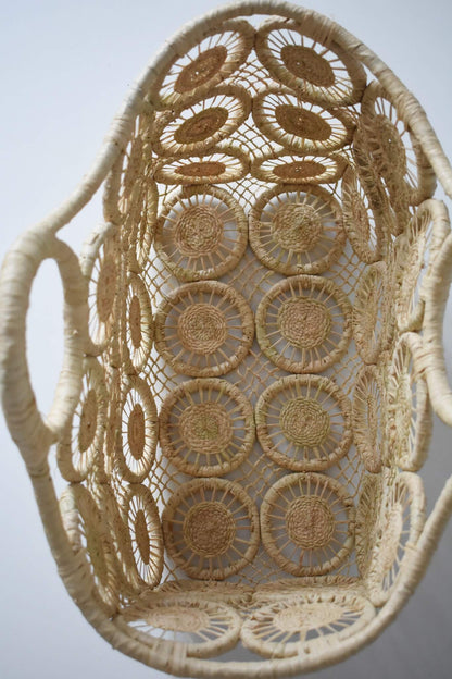 Koszyk MAHAJANGA dekoracyjny wykonany z naturalnej rafii